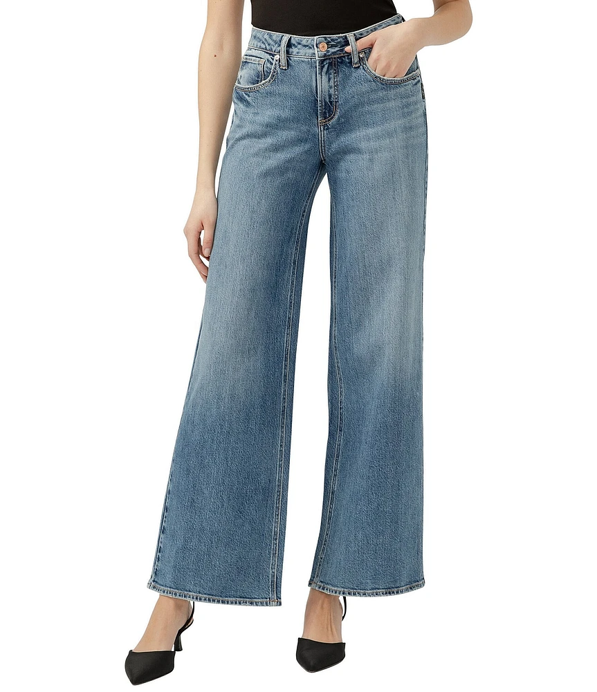 Silver Jeans Co. Suki Mid Rise Wide Leg Jeans