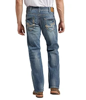 Silver Jeans Co. Zac Relaxed Fit Straight Leg Dusted Denim Jeans