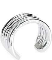 Simon Sebbag Sterling Silver Intricate Open Cuff Bracelet