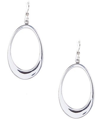 Simon Sebbag Sterling Silver Open Oval Drop Earrings