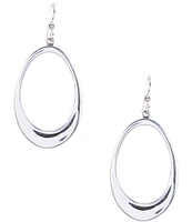 Simon Sebbag Sterling Silver Open Oval Drop Earrings