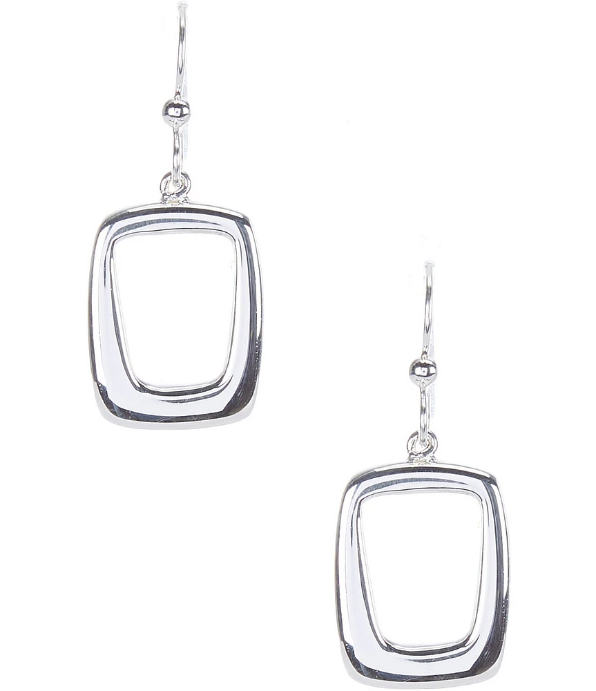 Simon Sebbag Sterling Silver Open Square Drop Earrings