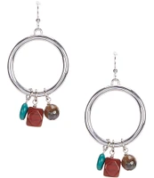 Simon Sebbag Sterling Silver Open Wire Drop Earrings