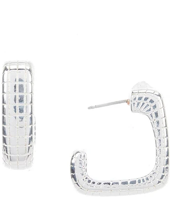 Simon Sebbag Sterling Silver Square Lattice Hoop Earrings