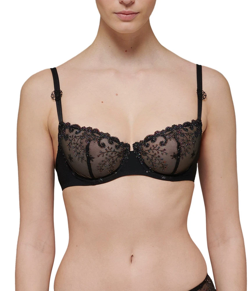 Simone Perele Delice Demi Cup Embroidered Adjustable Bra