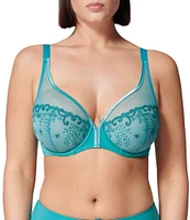 Simone Perele Unlined Sheer Embroidered Plunge Bra