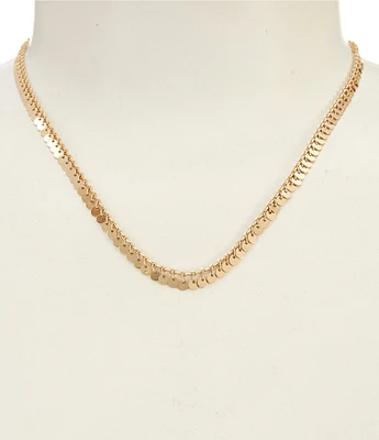 Simplicity Shaky Discs Chain Necklace