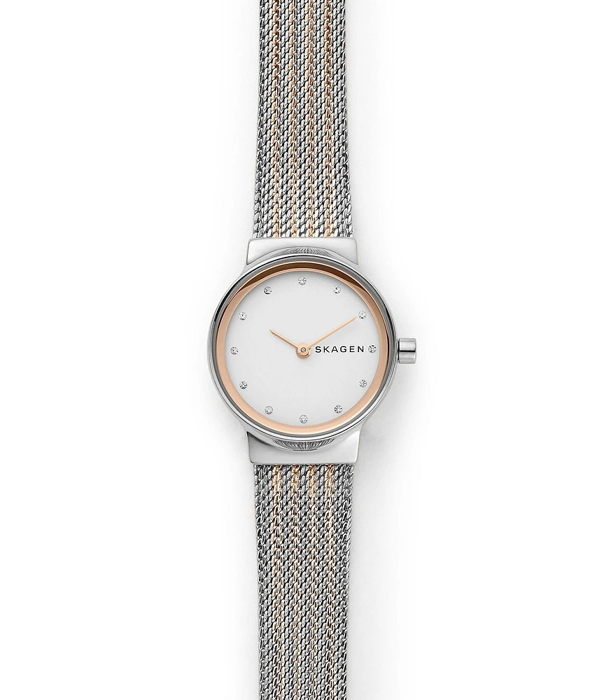 Skagen Freja Lille Two-Tone Steel Mesh Bracelet Watch