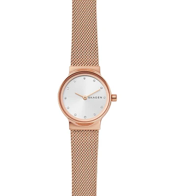 Skagen Freja Rose Gold Tone Steel-Mesh Watch