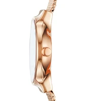 Skagen Freja Rose Gold Tone Steel-Mesh Watch