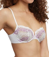 Skarlett Blue Impress: Floral Lace Unlined Balconette Underwire Bra