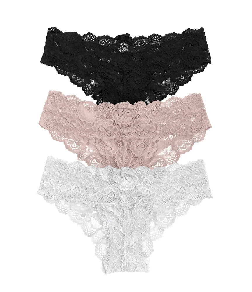 3-Pack Multi Lace Thongs