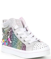 Skechers Girls' Twi-Lites Charm Glitz Lighted Hi-Top Sneakers (Toddler)