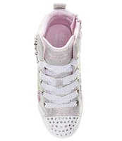 Skechers Girls' Twi-Lites Charm Glitz Lighted Hi-Top Sneakers (Toddler)