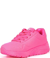 Skechers Girls' X J Goldcrown-Uno Lite Metallic Love Machine Washable Sneakers (Youth)