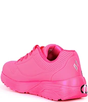 Skechers Girls' X JGoldCrown-Uno Lite Metallic Love Machine Washable Sneakers (Toddler)