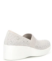 Skechers x Martha Stewart Pier-Lite Reflection Rhinestone Wedge Slip-Ons