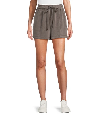 Skies Are Blue Brushed Modal Drawstring High Waist Shorts
