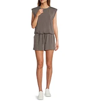 Skies Are Blue Brushed Modal Drawstring High Waist Shorts