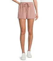 Skies Are Blue Brushed Modal Drawstring High Waist Shorts