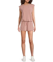 Skies Are Blue Brushed Modal Drawstring High Waist Shorts