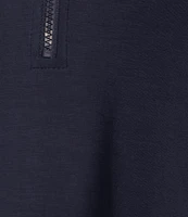 Skies Are Blue Plus Size Brushed Modal Blend Long Sleeve Quarter Zip Top