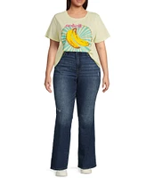 Skies Are Blue Plus Bananas Graphic Short Sleeve T-Shirt