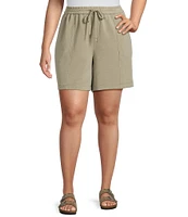 Skies Are Blue Plus Size Brushed Modal Shorts