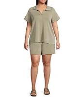 Skies Are Blue Plus Size Brushed Modal Shorts
