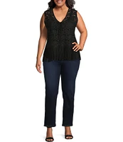 Skies Are Blue Plus Size Crochet Fringe Vest