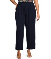Skies Are Blue Plus Size Double Gauze Wide Leg Pants