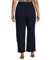 Skies Are Blue Plus Size Double Gauze Wide Leg Pants