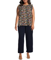 Skies Are Blue Plus Size Double Gauze Wide Leg Pants
