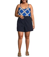 Skies Are Blue Plus Size Macrame Embroidered Double Strap Tank Top