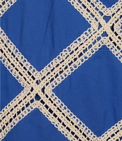 Skies Are Blue Plus Size Macrame Embroidered Double Strap Tank Top