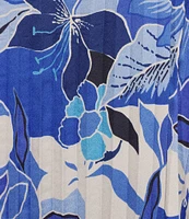 Skies Are Blue Plus Size Printed Pleated Maxi Dress