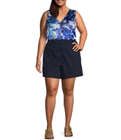 Skies Are Blue Plus Size Printed Sleeveless Woven Top