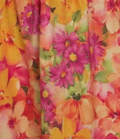 Skies Are Blue Plus Size Sleeveless Smock Top Floral Maxi Dress