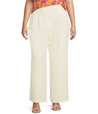 Skies Are Blue Plus Size Straight Leg Pants