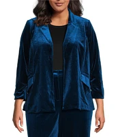 Skies Are Blue Plus Size Coordinating Velvet Blazer