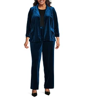 Skies Are Blue Plus Size Coordinating Velvet Blazer