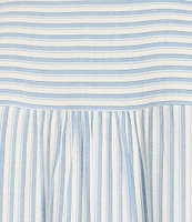 Skies Are Blue Plus Striped Bubble Hem Long Sleeve Shirt