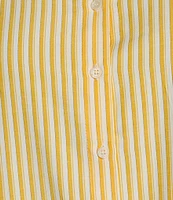 Skies Are Blue Plus Striped Long Sleeve Button Front Woven Coordinating Blouse