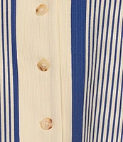 Skies Are Blue Plus Variegated Stripe Sleeveless Knit Coordinating Vest