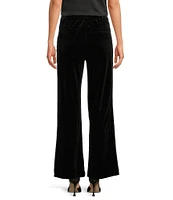 Skies Are Blue Velvet High Waisted Wide Leg Coordinating Pants