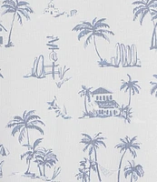 Sleep Sense Beach Toile Short Sleeve Crew Neck Chest Pocket Knit Nightgown