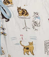 Sleep Sense Cafe Cats Print Coordinating Sleep Pants