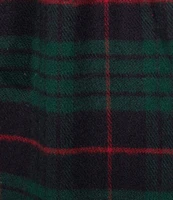 Sleep Sense Flannel Plaid Drawstring Elastic Waist Coordinating Holiday Sleep Pant