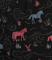 Sleep Sense Horse Print Cotton Portuguese Flannel Drawstring Coordinating Sleep Pants