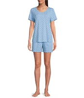 Sleep Sense Knit Geo Print Coordinating Sleep Shorts